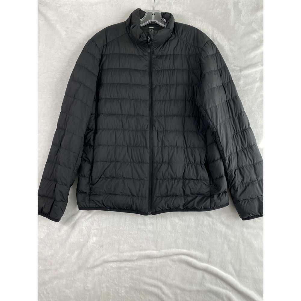 Uniqlo Ultra Light Down Jacket Men's Sz L Black Puffer Packable Lightweight